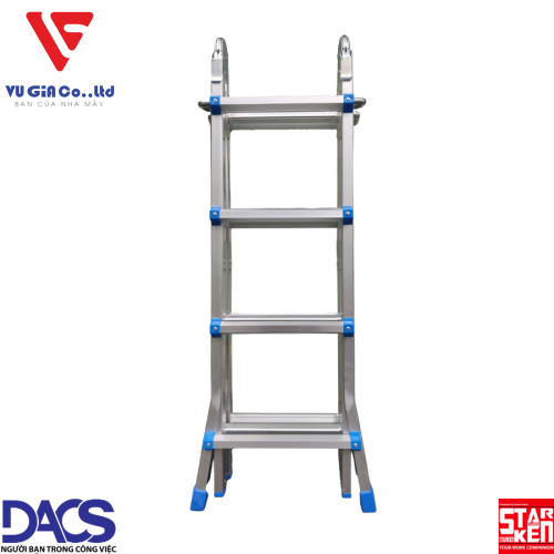 A STARKEN ST404G Sliding Aluminum Ladder