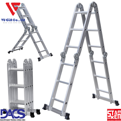 STARKEN ST403H FOUR-Segment Aluminum Ladder