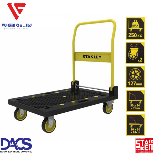 Stanley PC509 4-wheel trolley – Load capacity 250kg.