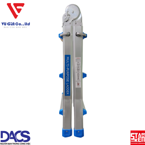A STARKEN ST403G Sliding Aluminum Ladder