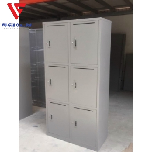Iron mail lockers for residential areas have 6 compartments