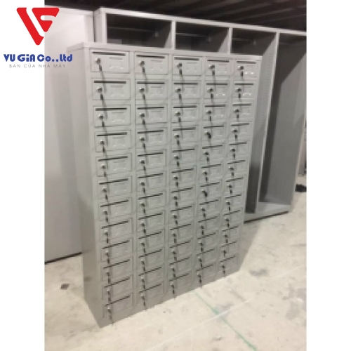 Iron mail locker with 60 compartments and 5 compartments