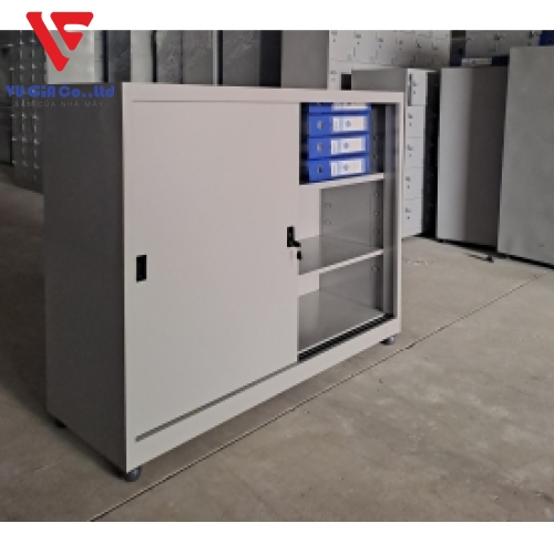 Iron file cabinet with 2 low sliding doors TS118S