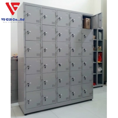 Iron locker cabinet with 30 compartments