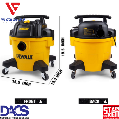23L Dewalt DXV23P 3-function Industrial Vacuum Cleaner (3000W – 4HP)
