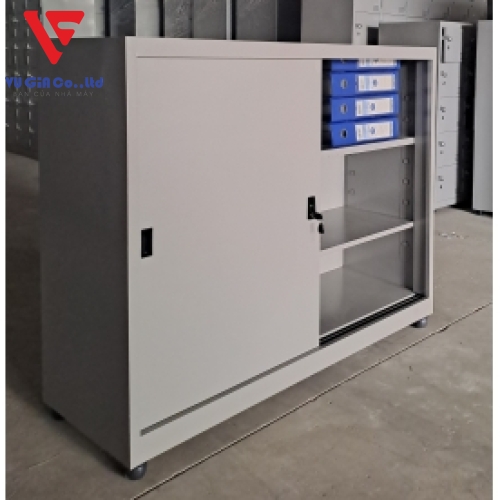 Iron file cabinet with 2 low sliding doors TS118S