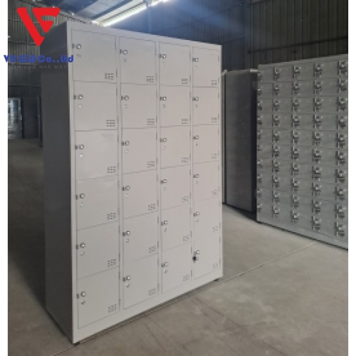 Iron locker cabinet with 24 compartments