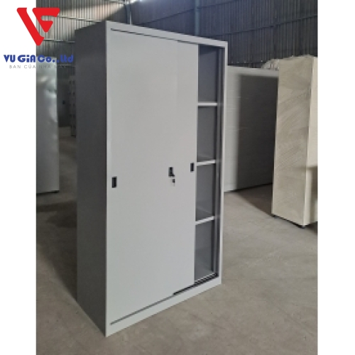 Steel filing cabinet with 2 sliding doors TS07