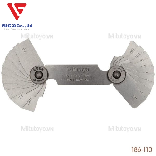 Mitutoyo 186-110 18-blade radius gauge (0.4 - 6mm)