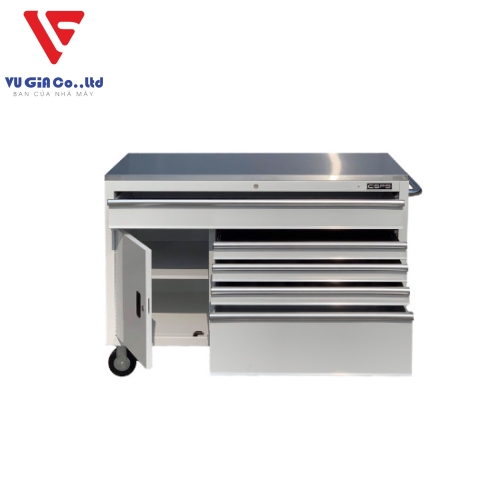 CSPS tool cabinet 132cm - 05 white drawers