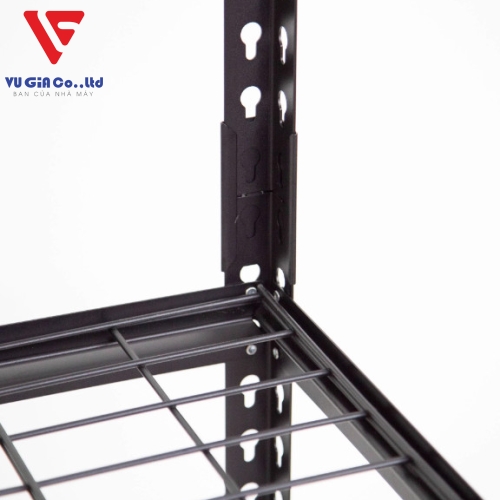 CSPS 5-tier steel shelf with mesh compartment 76cm - 91cm - 107cm - 122cm - 152cm