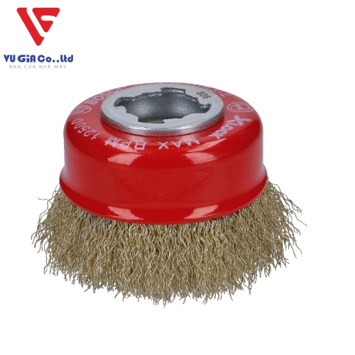 X-LOCK CLEAN FOR METAL ROUND BRUSH, STRAIGHT FIBER, COPPER-PLATED